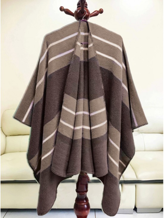 Soft Abstract Striped Cape